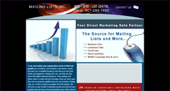 Desktop Screenshot of mailinglistsinc.com